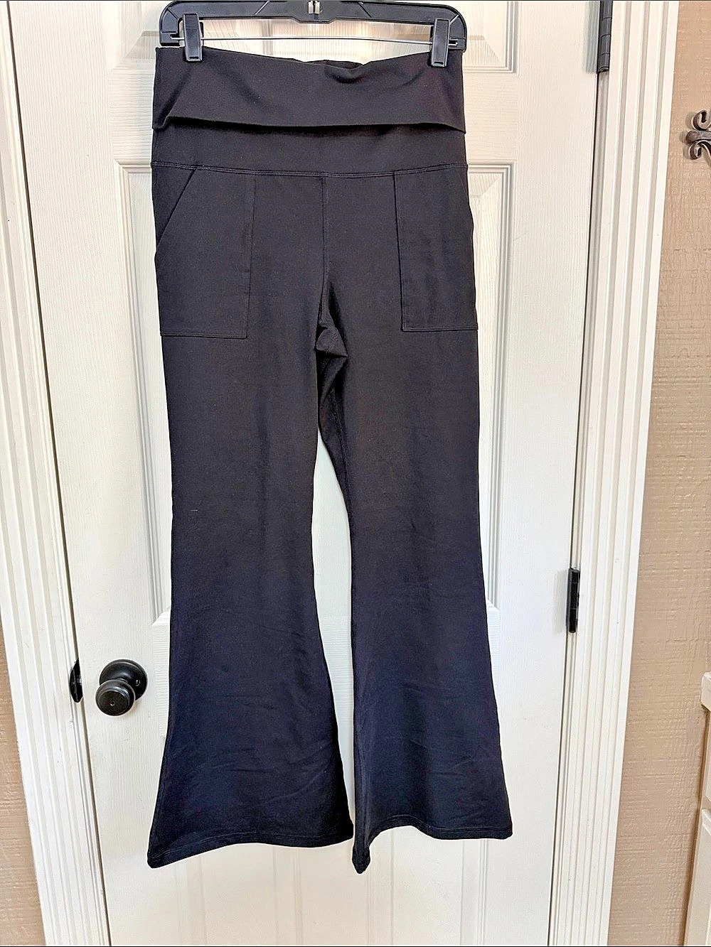Aerie Offline by Aerie flare pants Black Wide Leg Pants Like New